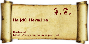 Hajdú Hermina névjegykártya