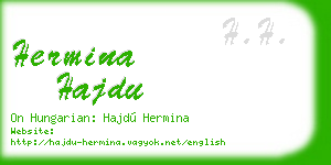 hermina hajdu business card