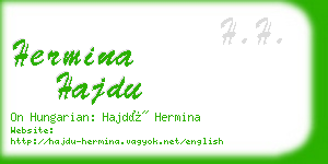 hermina hajdu business card